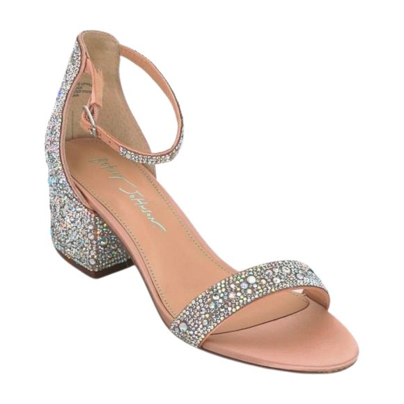 Betsey Johnson Shoes - Betsey Johnson Blue Womens Mari Heeled Sandal, Champagne, Size 7